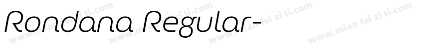 Rondana Regular字体转换